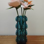 Vintage blue bubble vase (1960-1970) designed by Whilhelm Braun-Feldweg