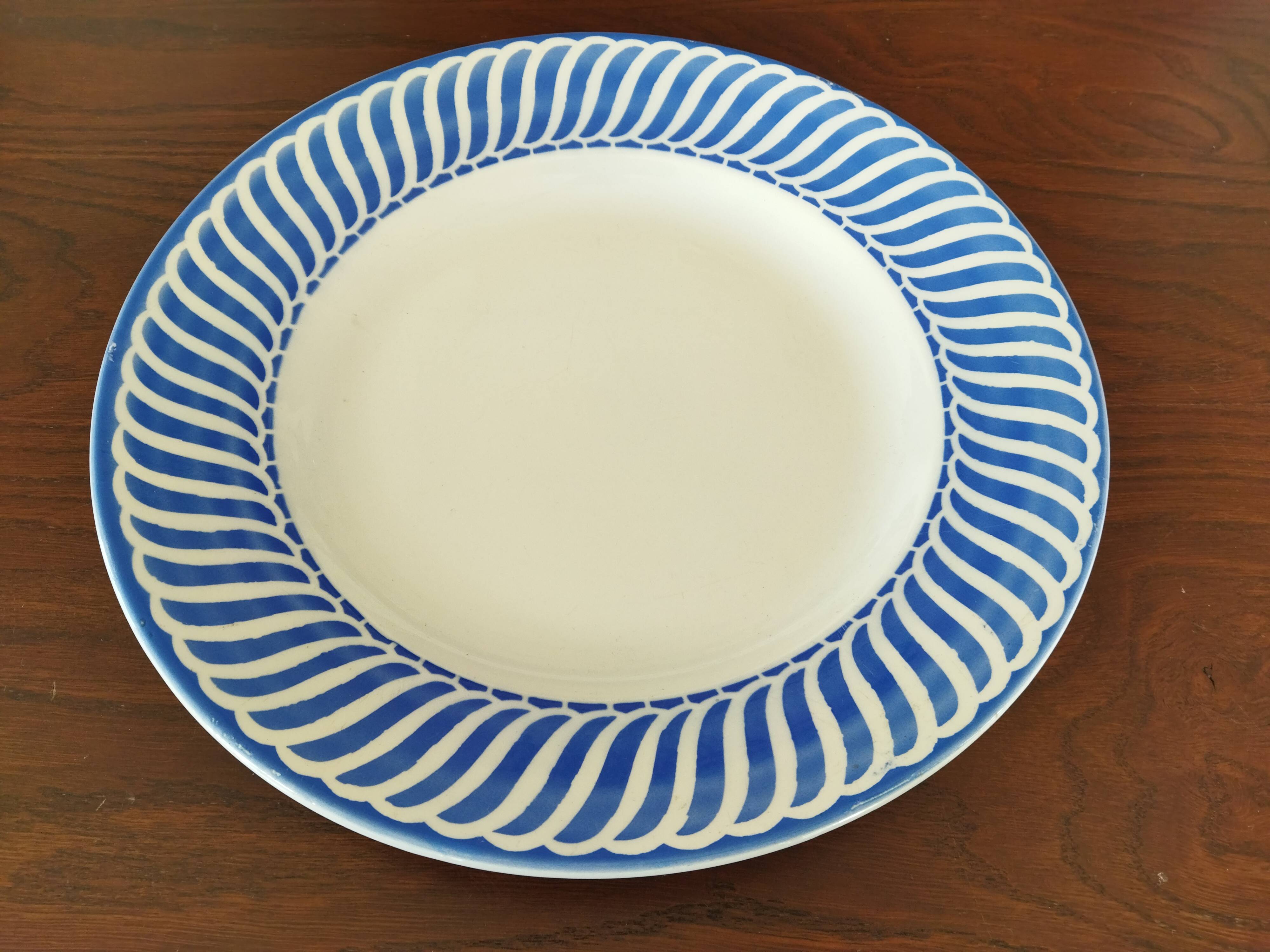 Plat Digoin Sarreguemines "Jacquot" bleu