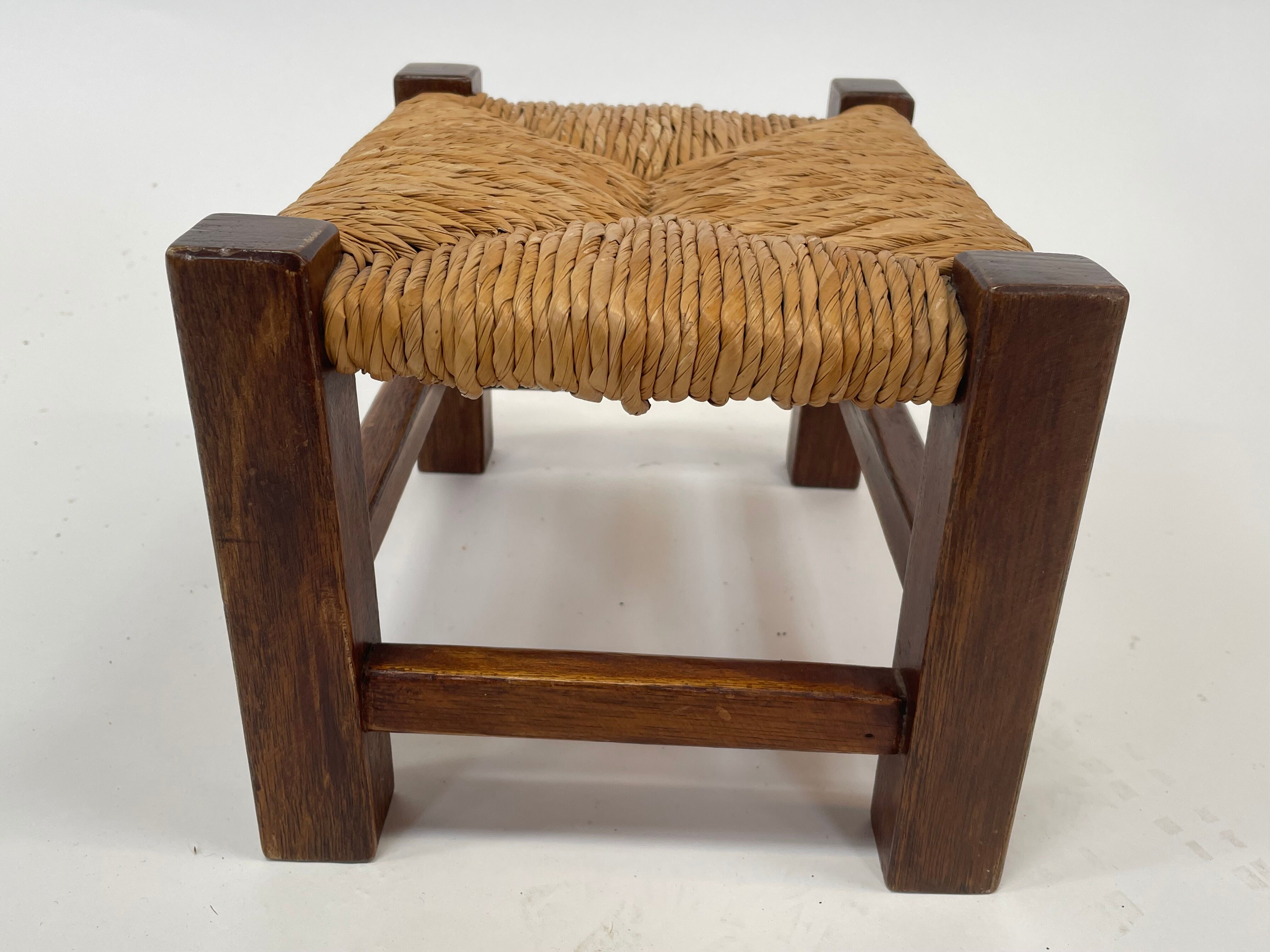Vintage footstool stool minimalist