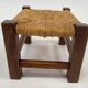 Vintage footstool stool minimalist