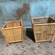 Lot of 2 bamboo pot covers
