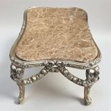 Louis XV salon in white and gold with tufting - Handmade in beech wood.