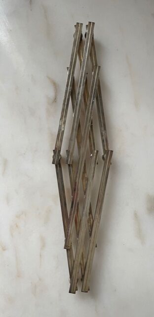 Silvered Metal Art Deco flat underside
