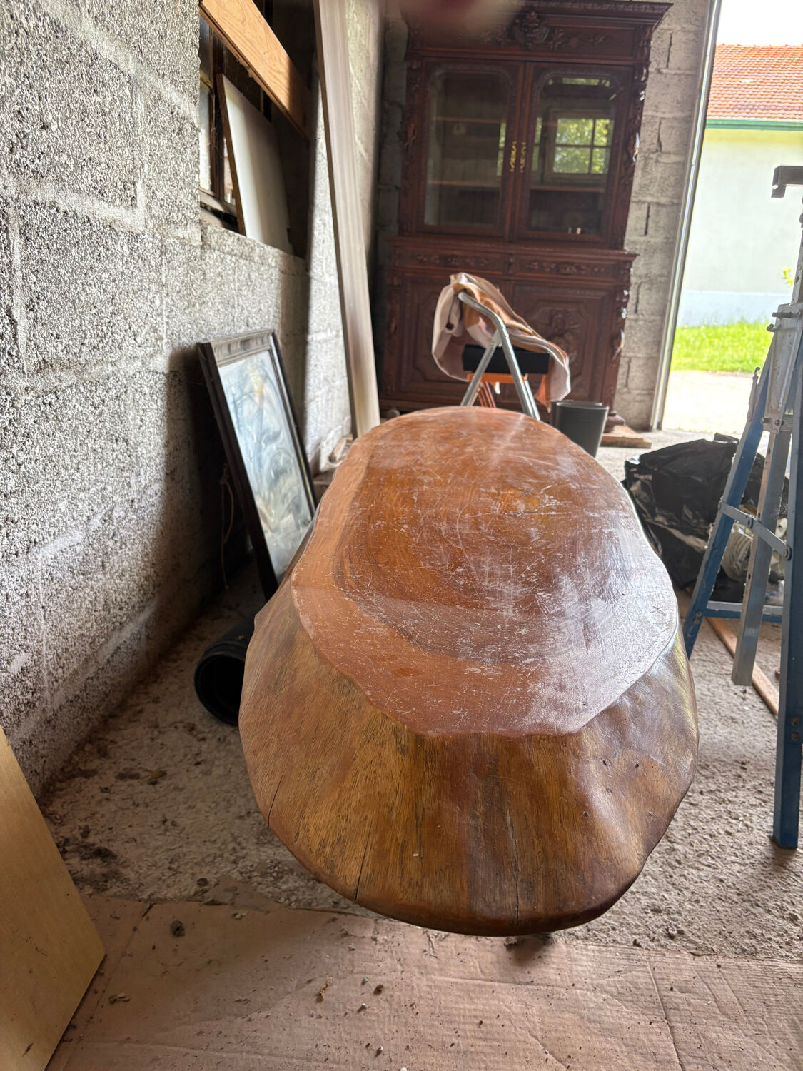 Solid exotic wood table – 2.3 m – unique piece