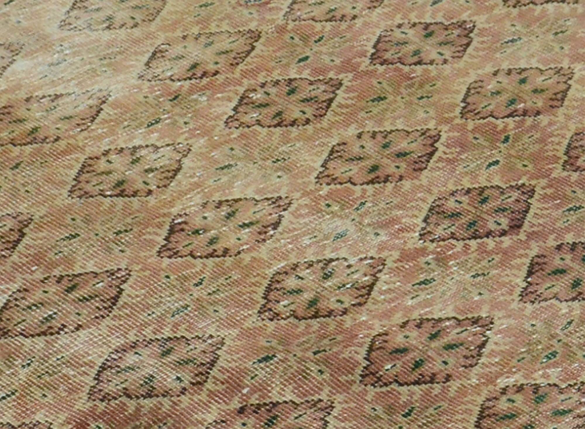 Turkish Anatolian Handmade Vintage Rug 252 cm x 140 cm