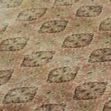 Turkish Anatolian Handmade Vintage Rug 252 cm x 140 cm