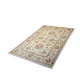 Handmade ziegler carpet cream wool floral area rug- 100x147cm