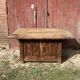 Large solid wood table, storage with 2 doors