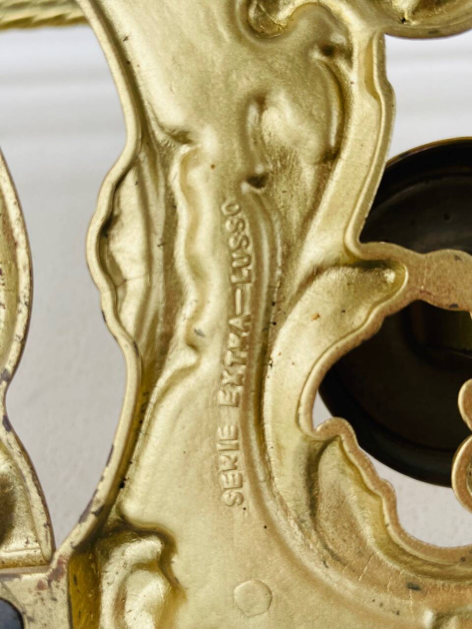 Bronze Coat Rack and Wall Shelf, Vintage, Louis XV Style