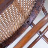 1900s Set of Four Bentwood and Cane Dining Chairs by Josef Hoffmann, Labele