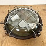 Black Industrial Cast Iron Wall or Ceiling Light from Elektrosvit, 1960s