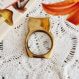 Brass owl magnifying glass
