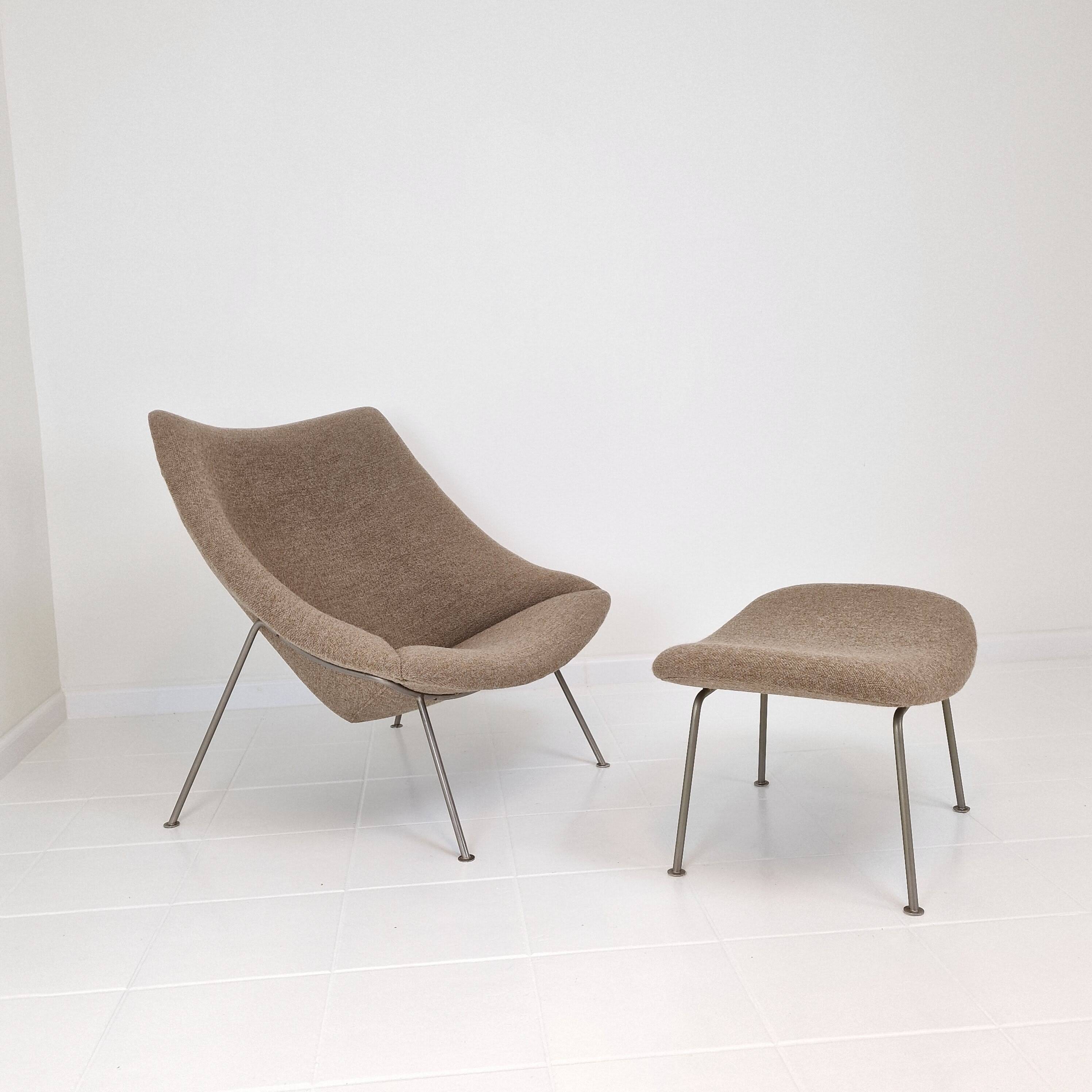 Oyster Chair with Ottoman by Pierre Paulin for Artifort, 1960s