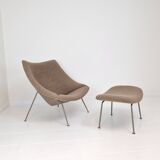 Oyster Chair with Ottoman by Pierre Paulin for Artifort, 1960s