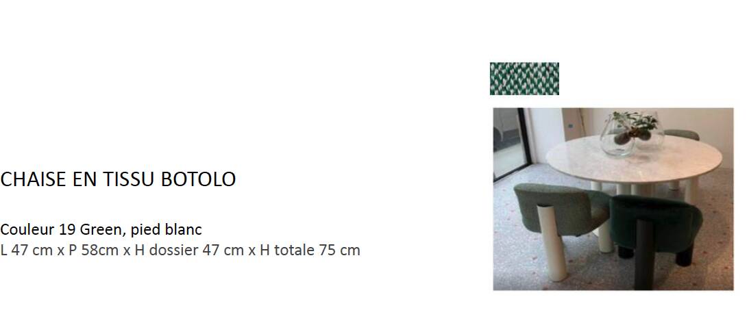 Botolo table chairs by Arflex