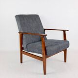 Vintage Black Club Armchair, 1970s