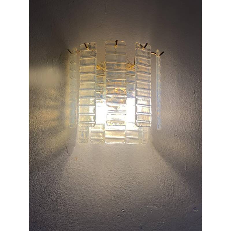 Paire d'appliques en verre de Murano, Italie