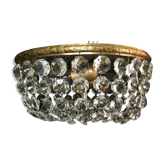 Plafonnier bronze et cristal