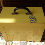 COLUMBIA - suitcase vintage 50/60s yellow metal Binder