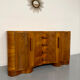 Antique walnut sideboard in Art Deco style from the 1930s.