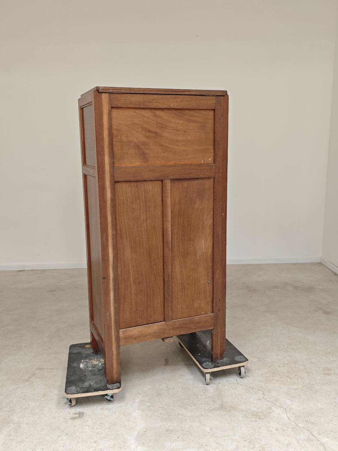 Antique wooden gramophone sideboard Art Deco France 1950