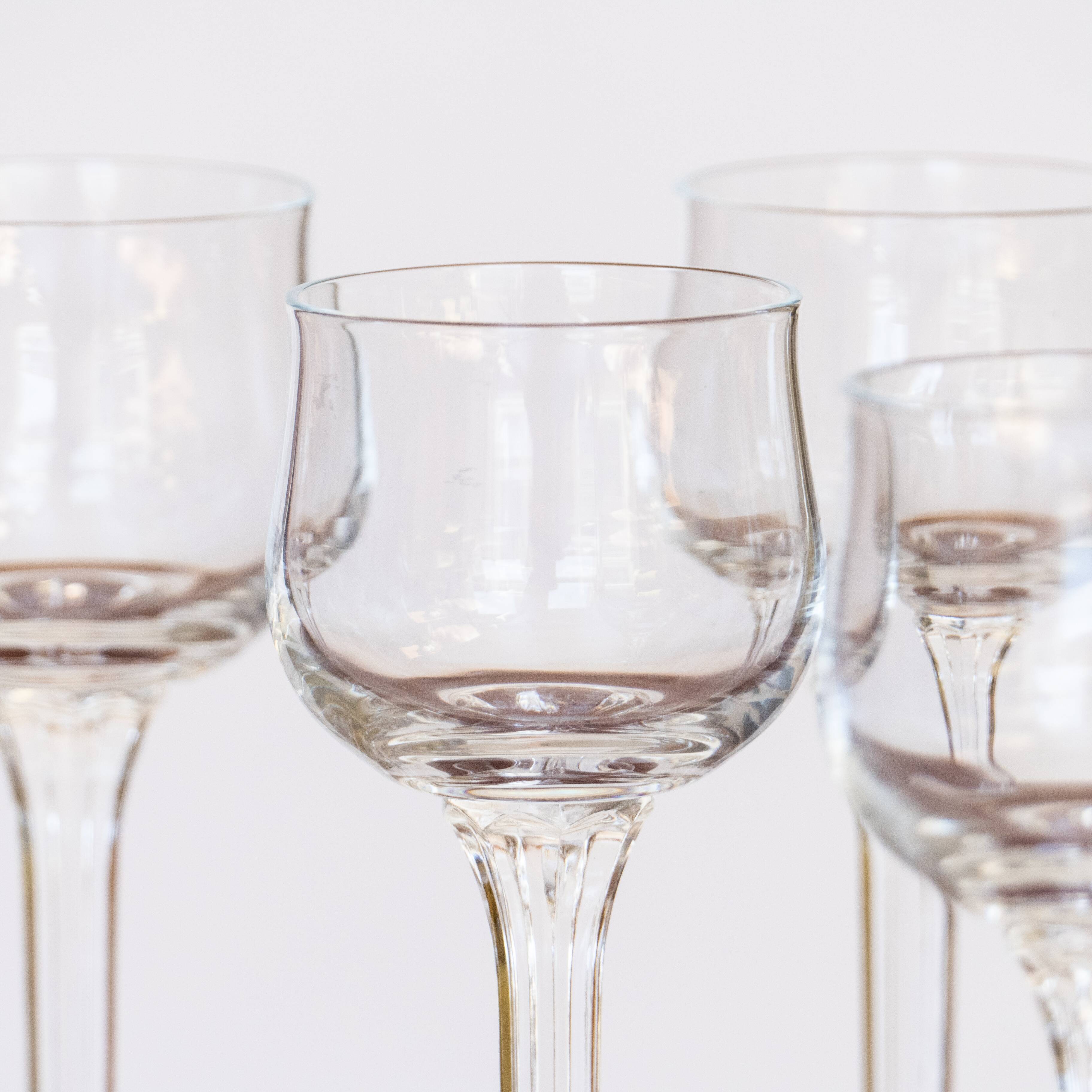 Set of 6 vintage crystal stemware