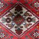 1920s Handmade Vintage Wool Medallion Rug, Red, 93 × 202 cm - 1C1292