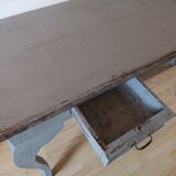 Console en teck vintage grise