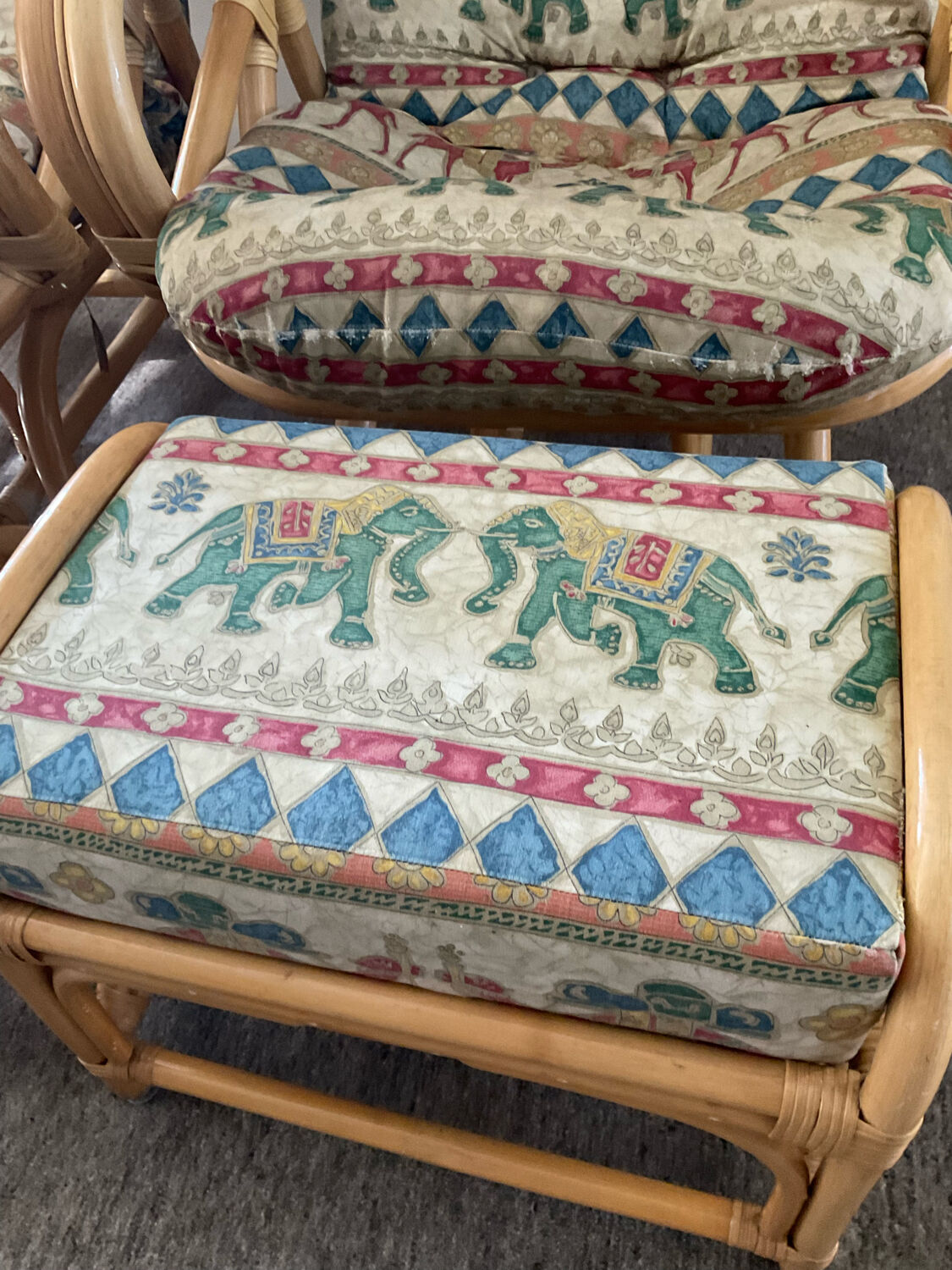 Rattan ensemble from the 70s