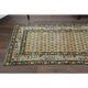 Tapis coureur vintage turc Oushak fait à la main en laine et coton orange 82x311
