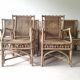 Set of 6 wicker armchairs