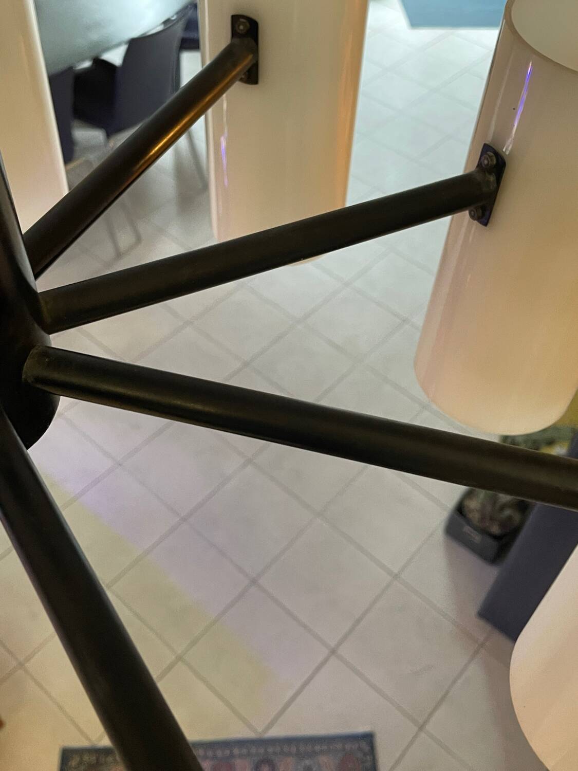 Vintage 9-light pendant light in Perspex