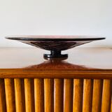 Art deco violet glass centerpiece, Le Verre Francais, Charles Schneider, France, 1930s