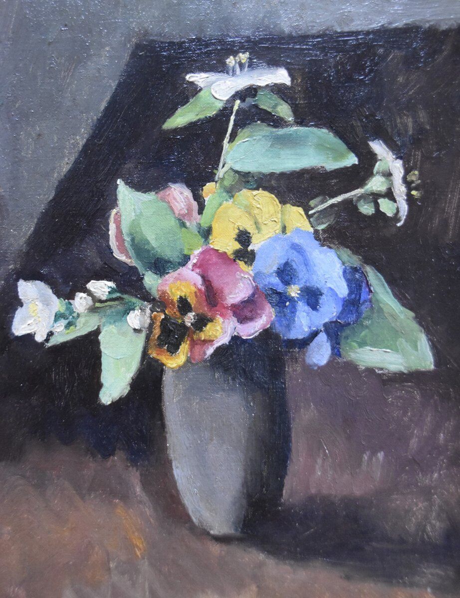 Maurice Asselin (1882-1947) A Bouquet of Flowers in a Vase, 1942, Oil on Canvas