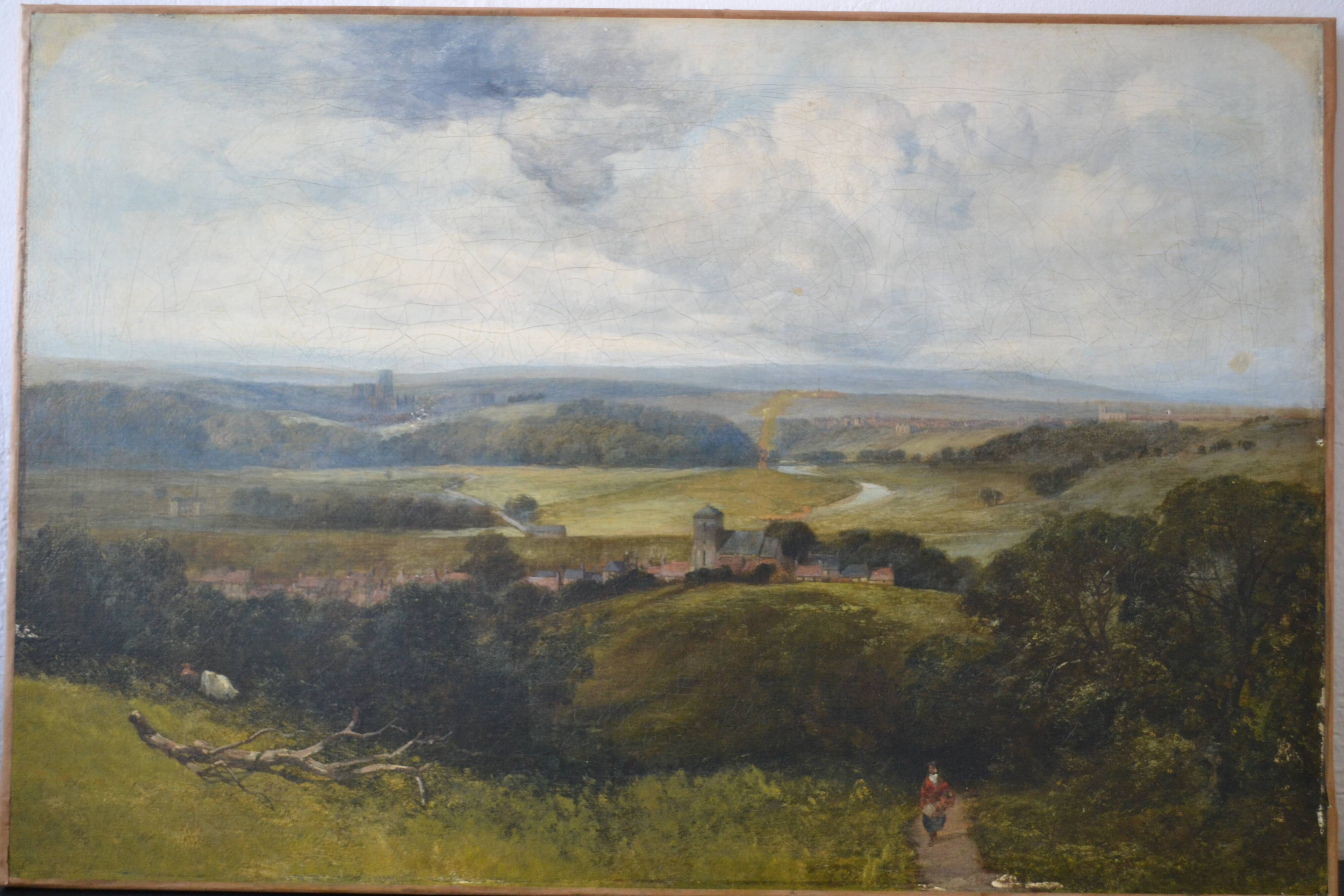 James Peel (1811-1906) Extensive view of Durham from Shincliffe Hill HST