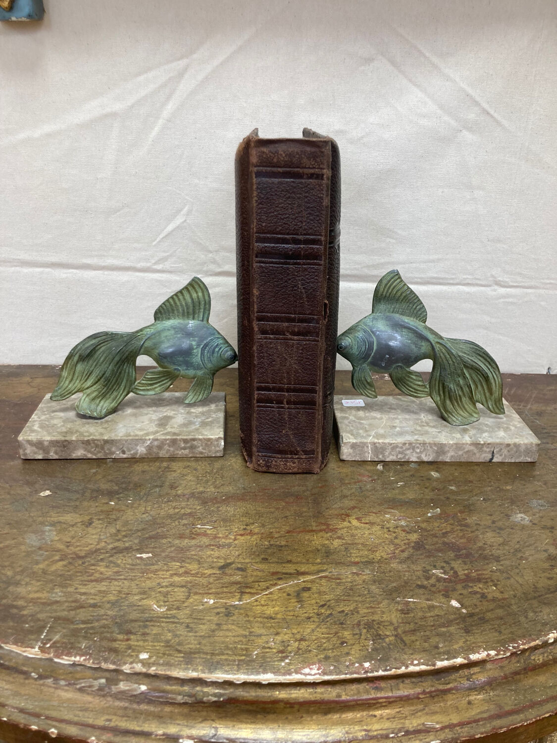 Pair of Art Deco book greenhouses "Fish"