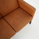 Leather two-seater sofa, 70s Scandinavian design