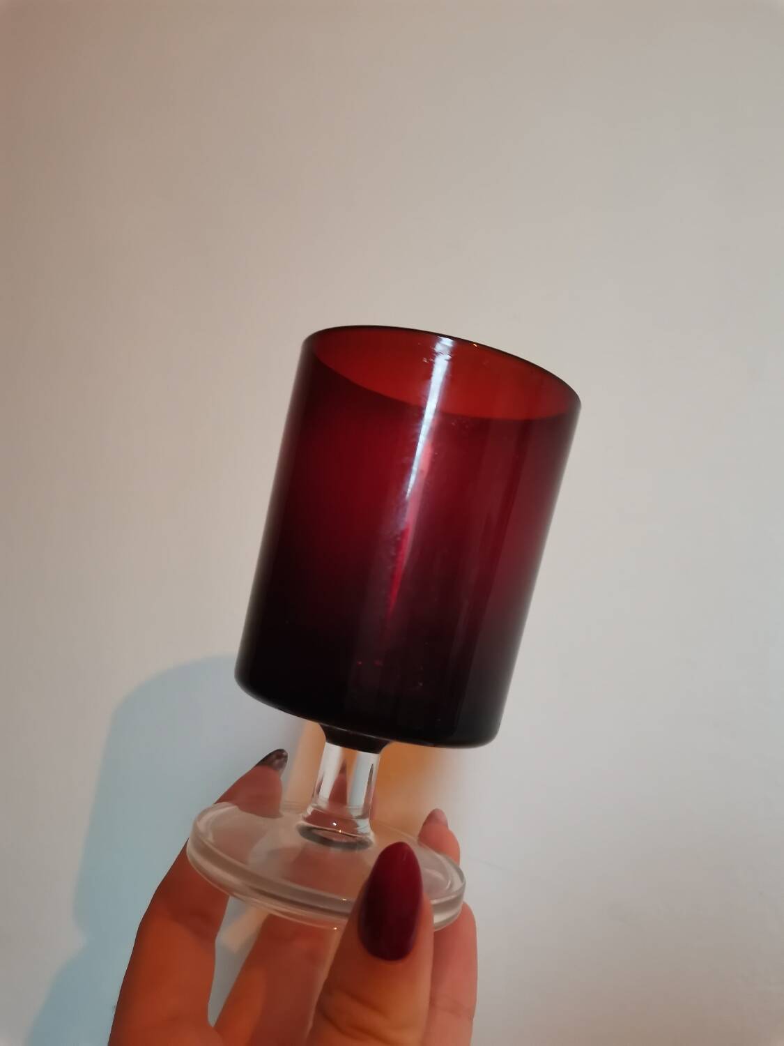 Luminarc red stemware