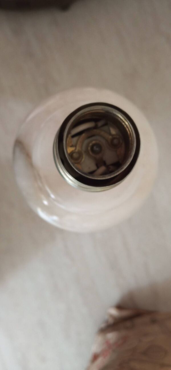 Pied de lampe balustre en albâtre 48 cm