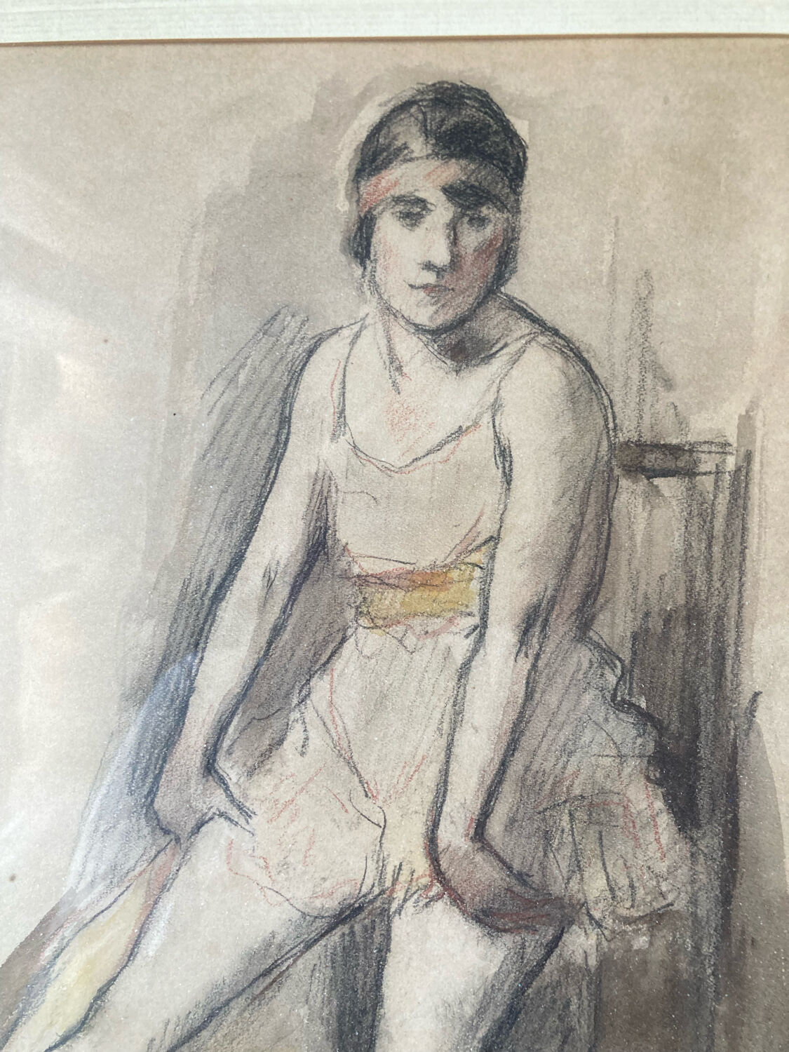 Dessin danseuse dans sa loge - Charle Emmanuel Jodelet