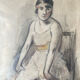 Dessin danseuse dans sa loge - Charle Emmanuel Jodelet