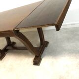 Oak table with extensions for art deco style dining room