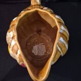 Melon-shaped ceramic jug, signed Poët-Laval, Cavaillon.