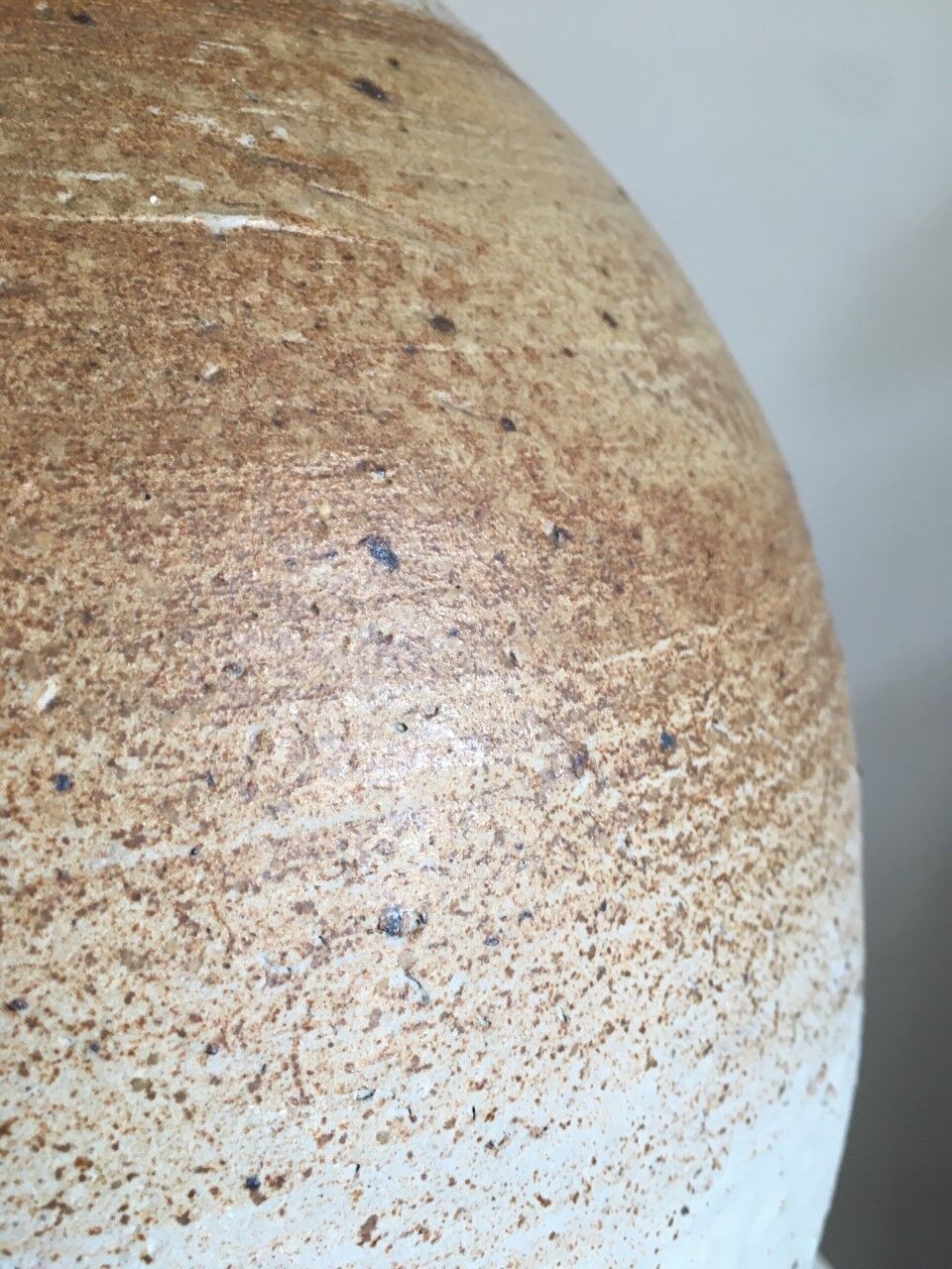 Antique pottery lamp foot