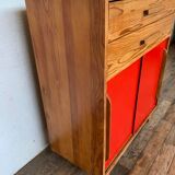 Commode vintage 2 portes coulissantes 2 tiroirs