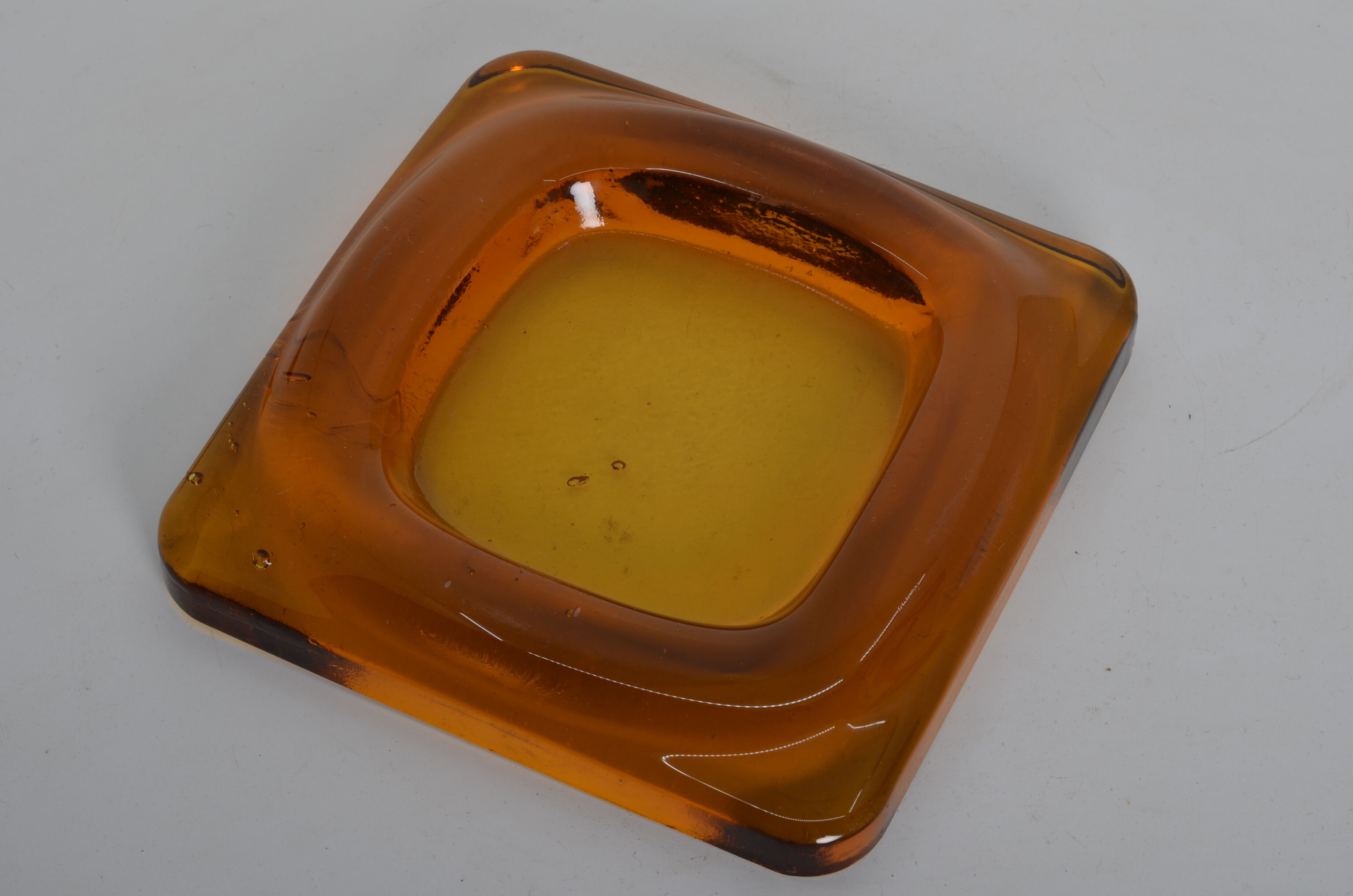 Empty amber glass pocket