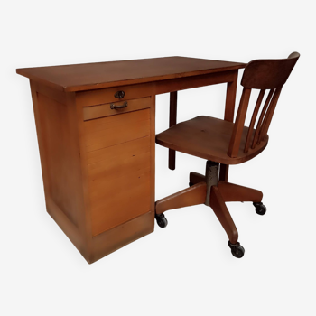 Bureau + chaises vintage