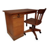 Vintage desk + chairs