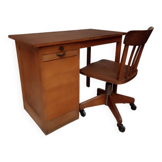Bureau + chaises vintage