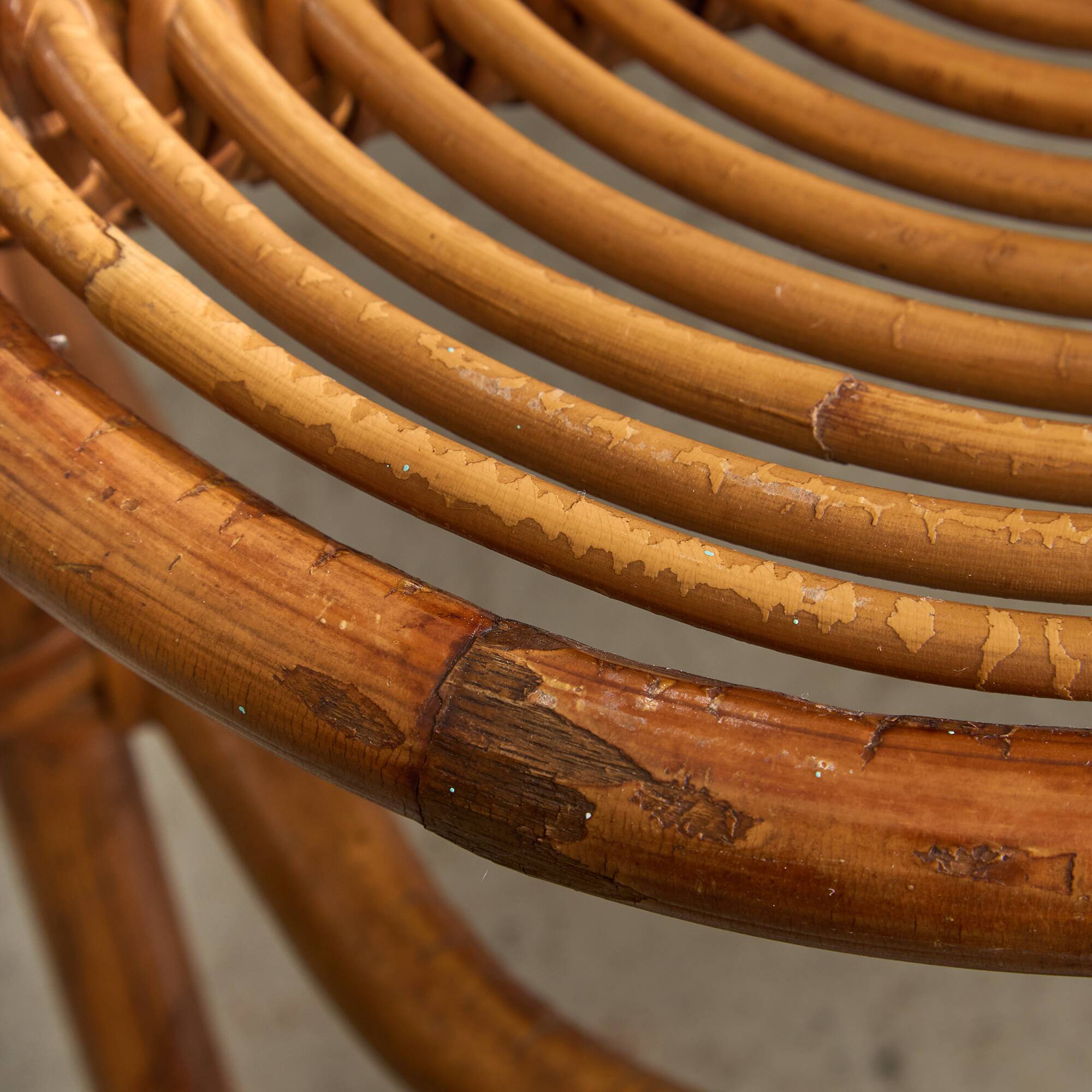 Curved Bamboo Chair, 1960s